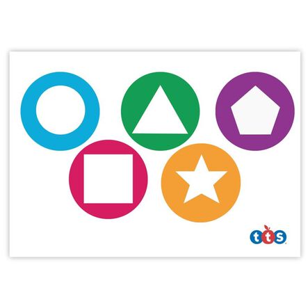 Indoor Floor Shape Stickers 5pk  hi\-res